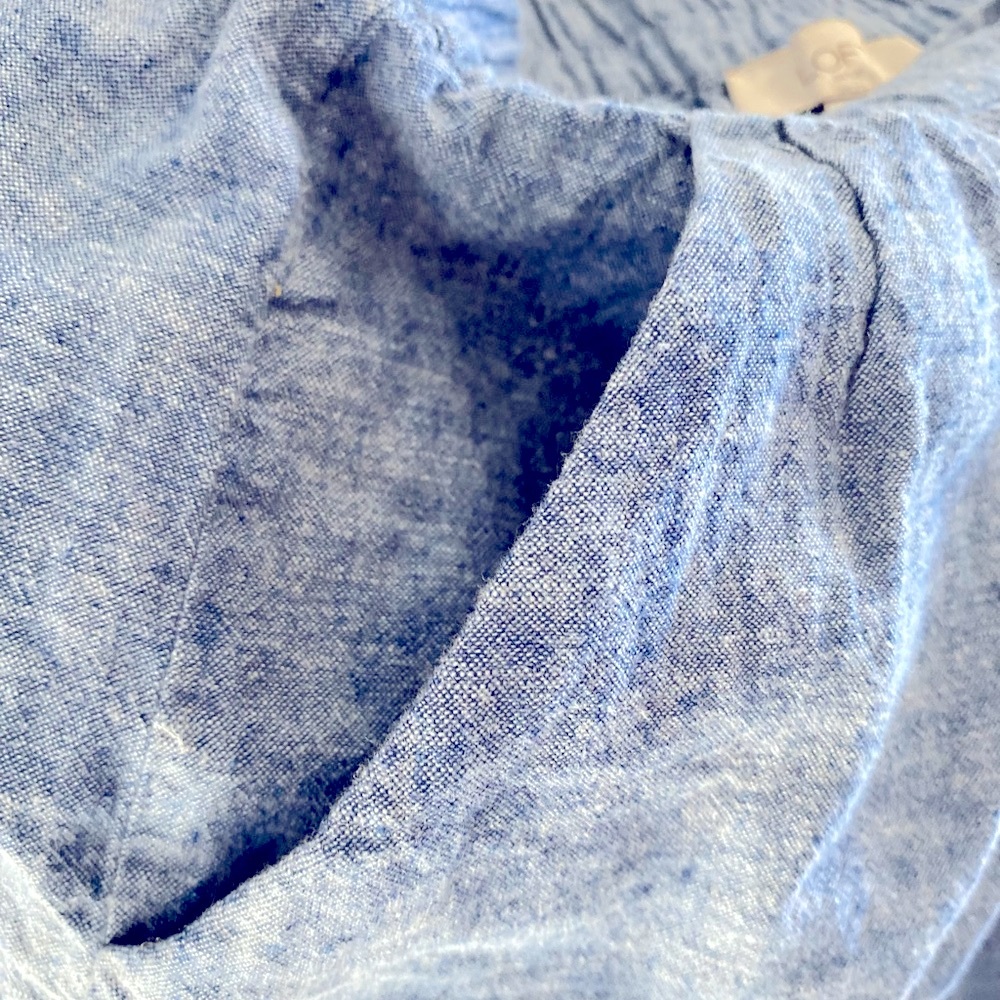 LOFT: Blue Chambray Skirt with pockets Sz. S - Picture 4 of 4